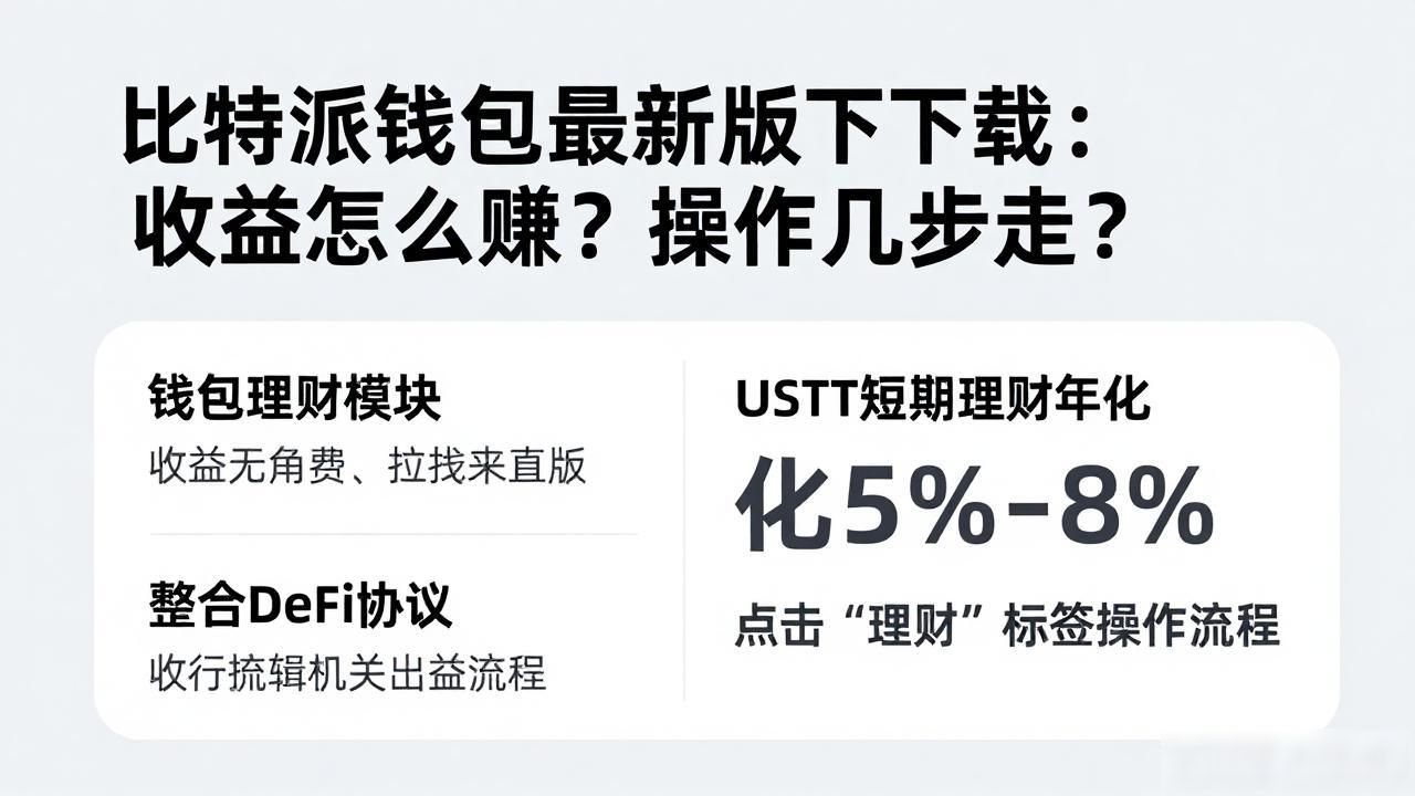 比特派钱包最新版下载：收益怎么赚？操作几步走？
